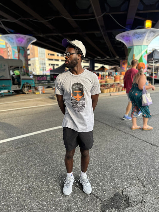 Black Man Bearded T-Shirt