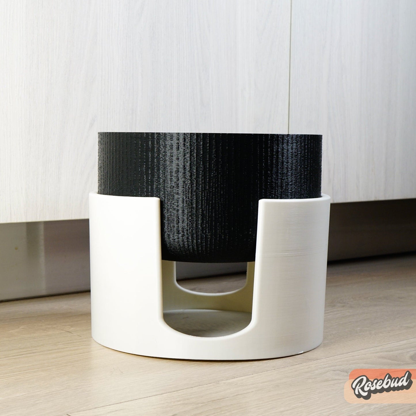 Modern Elevated Planter and Plant Stand Set - 2-Piece Plant Pot with Drainage in Multi Colors & Sizes, Mid-Century Modern Indoor Plant Stand