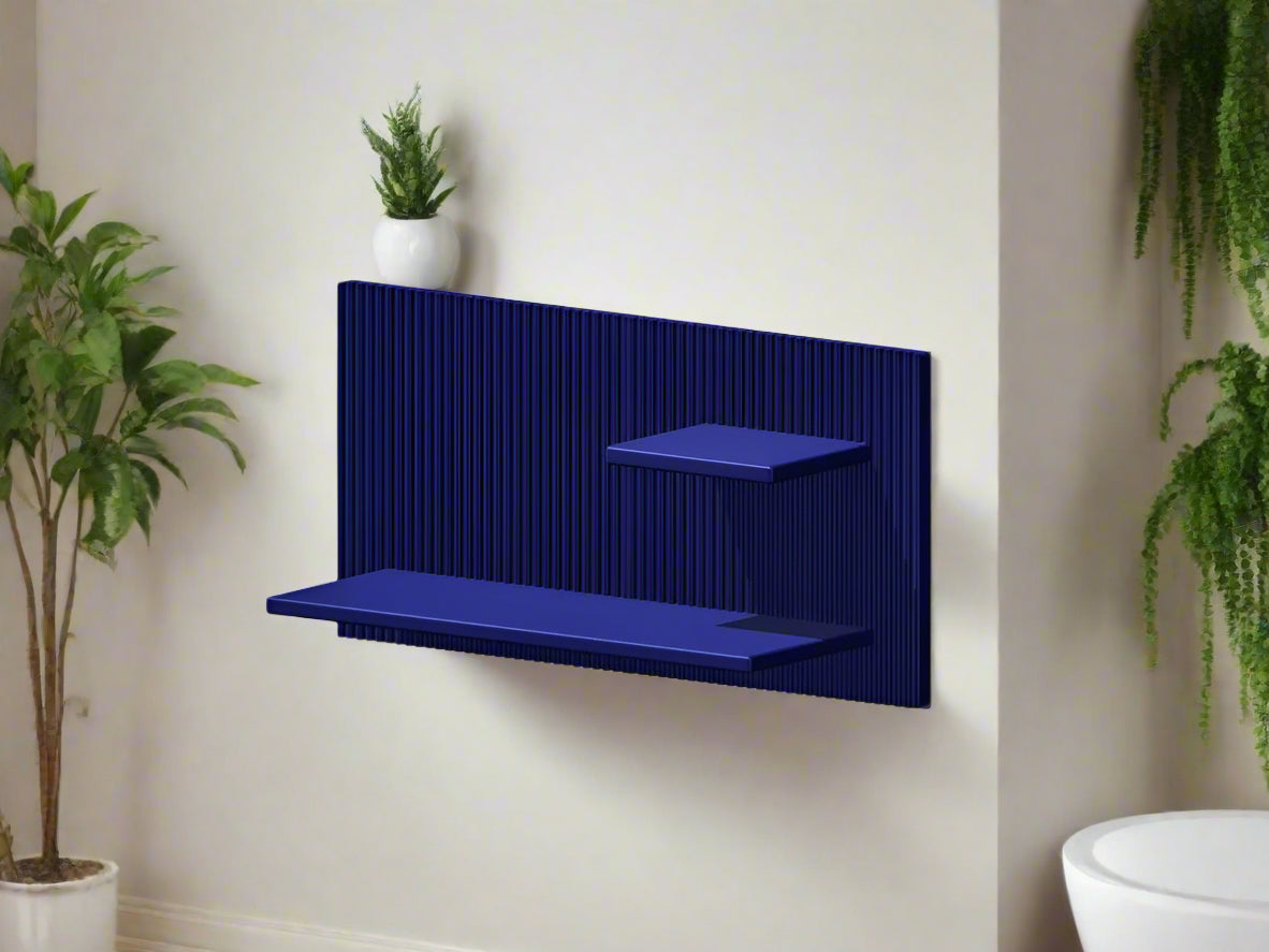 Modern Floating Wall Shelf, Unique Retro Home Decor, 3D Printed Perfume Display/Reed Diffuser Shelf, Wall Shelf Catchall, Hosting Decor Gift, EDGE