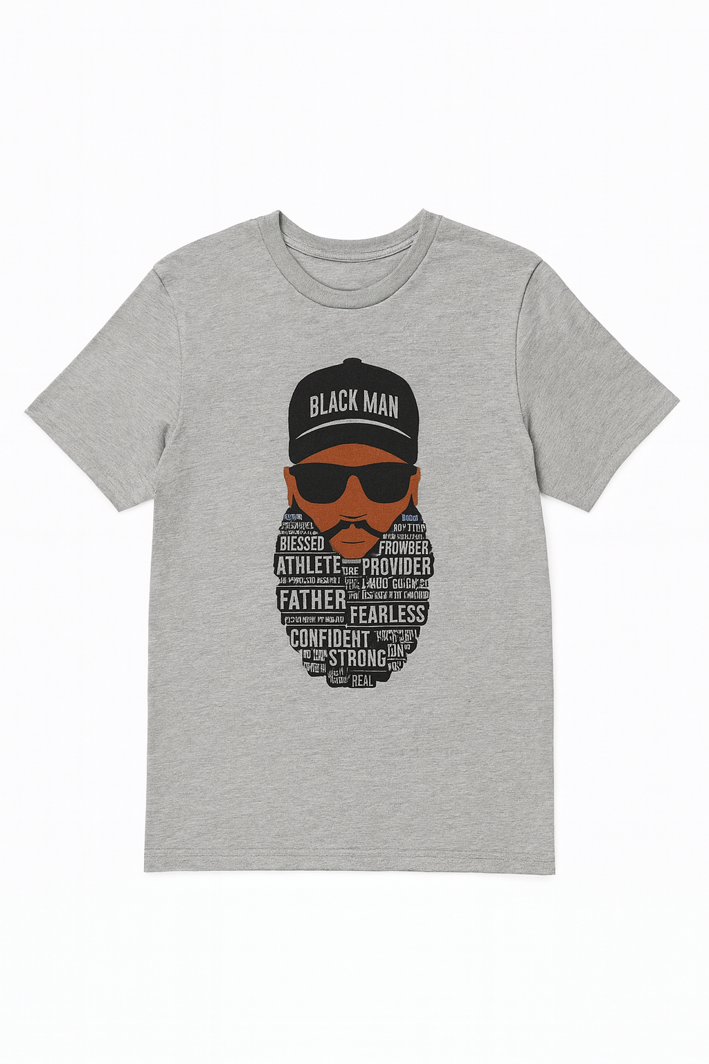Black Man Bearded T-Shirt
