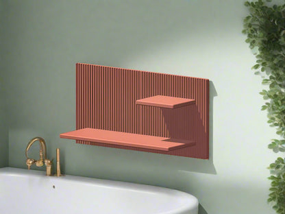 Modern Floating Wall Shelf, Unique Retro Home Decor, 3D Printed Perfume Display/Reed Diffuser Shelf, Wall Shelf Catchall, Hosting Decor Gift, EDGE