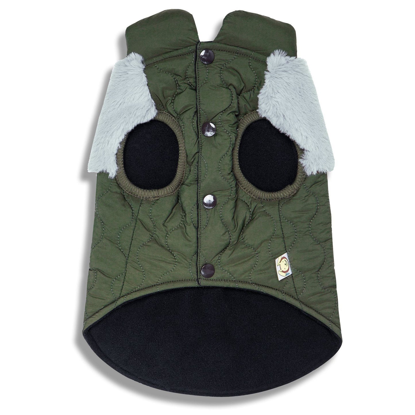 Touchdog 'Furrost-Bite' Fur and Fleece Designer Fashion Dog Jacket